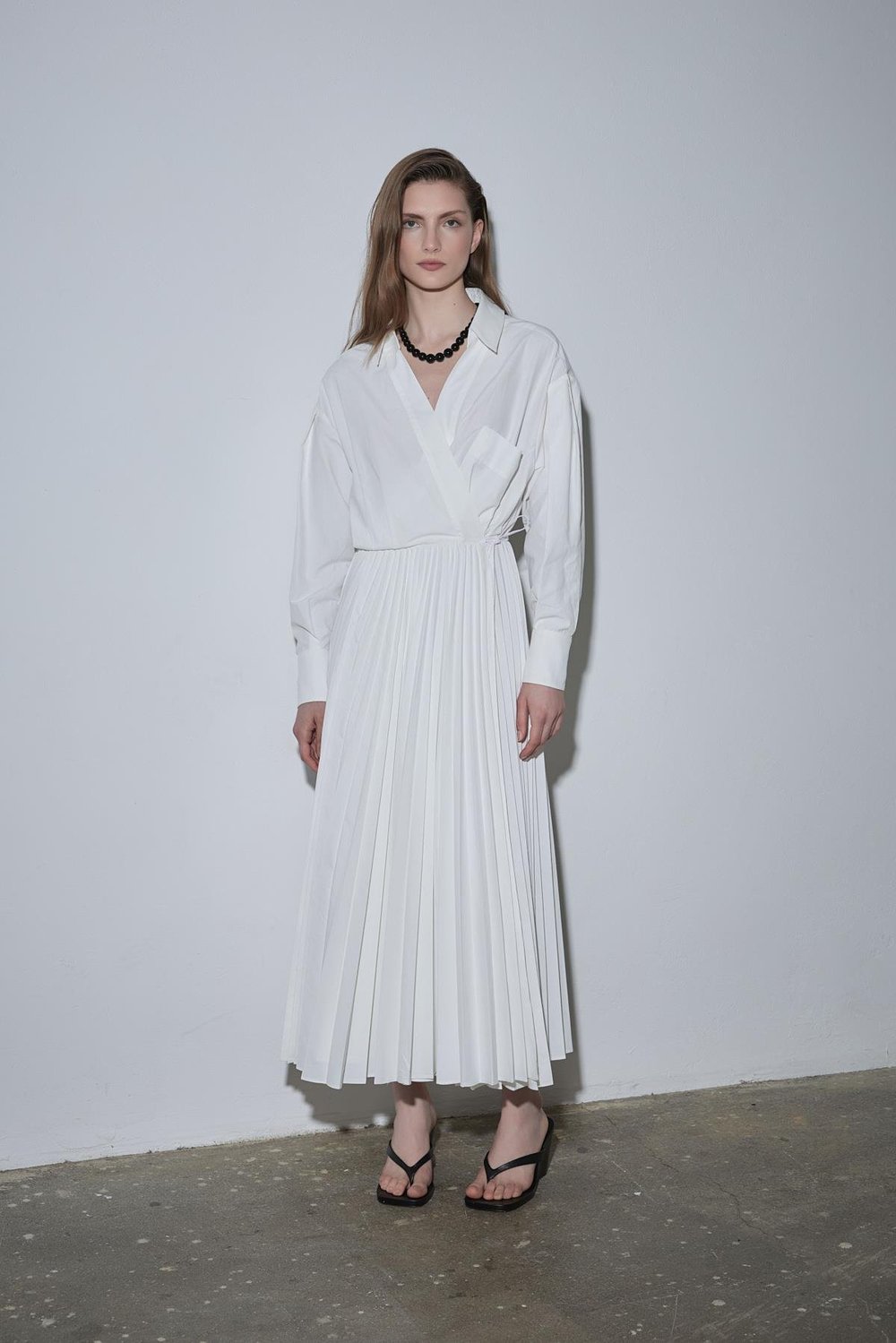 Beyaz Celia Anvelop Elbise