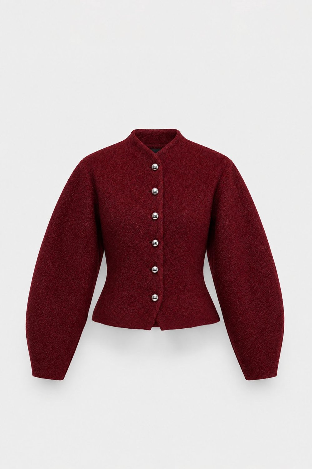 Bordo Gigi Belden Oturtmalı Ceket