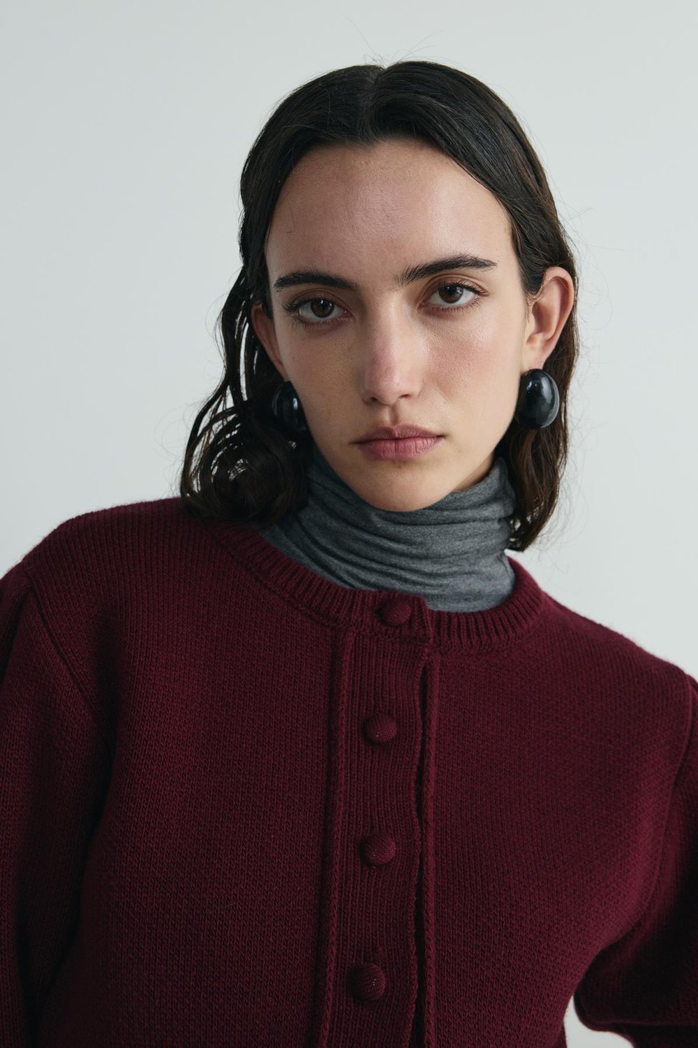 Bordo Lucy Triko Hırka