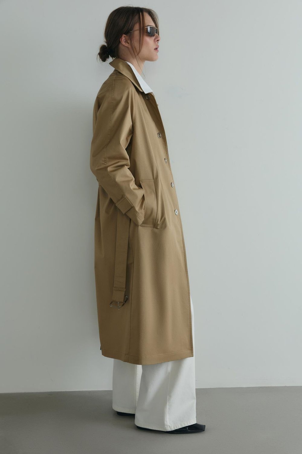 Camel Rue Gömlek Yaka Trençkot