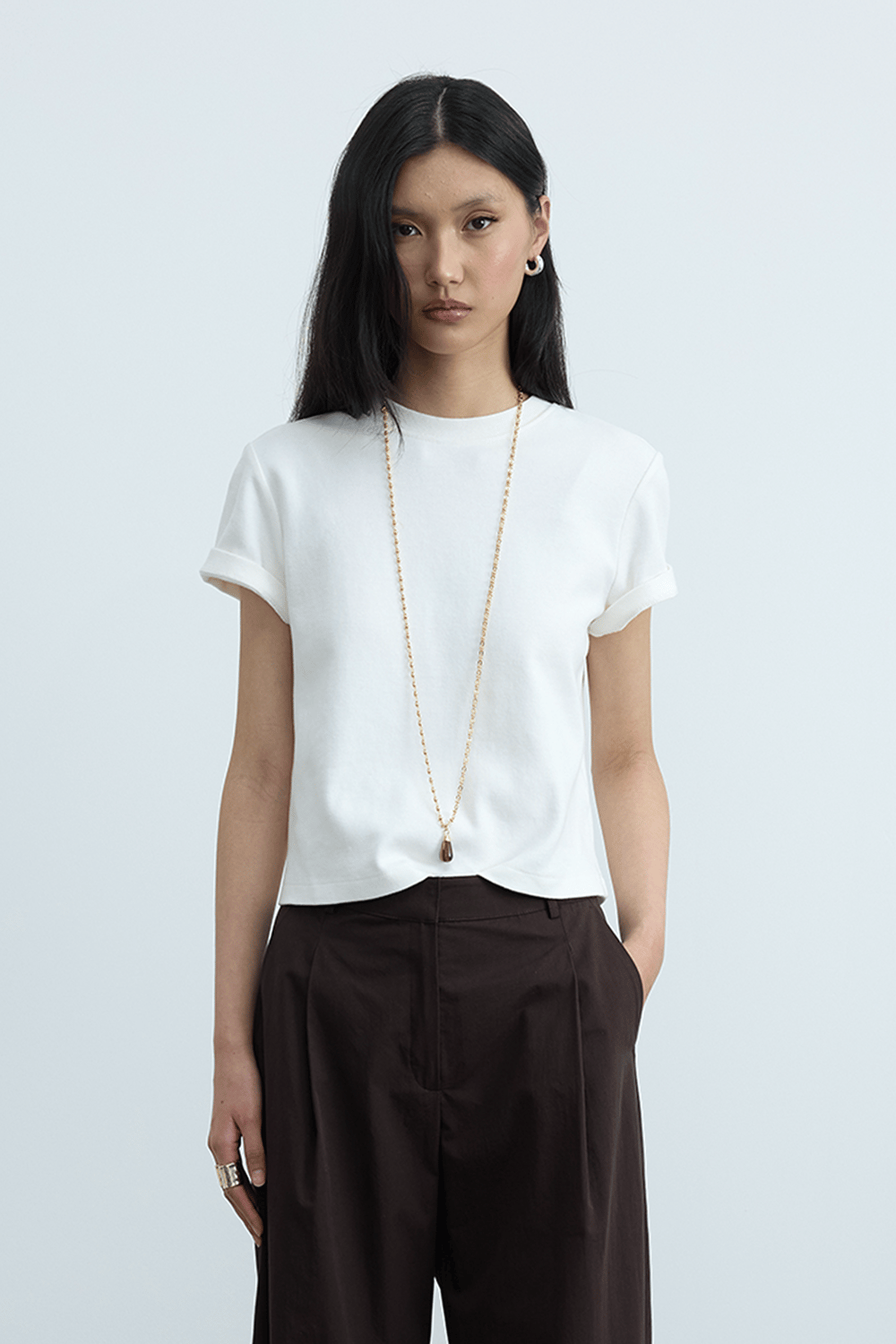 Ekru Comfy Basic Tişört