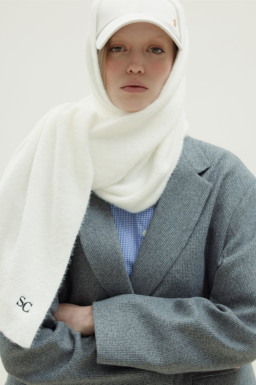 Ekru Kişiselleştirilmiş Yumuşak Atkı