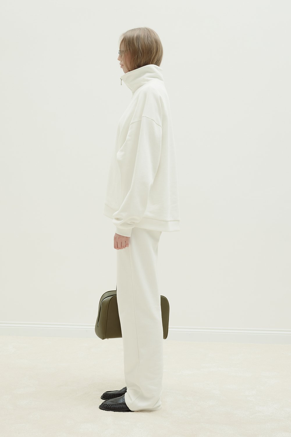 Ekru Low Oversize Sweatshirt