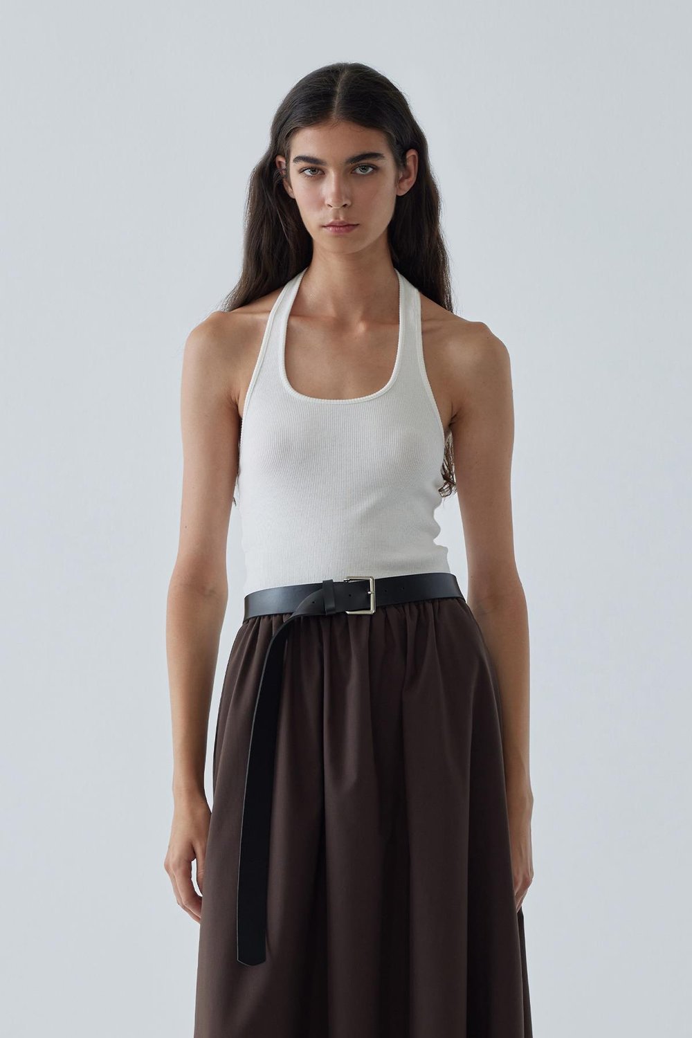 Ekru Luna Halter Yaka Atlet