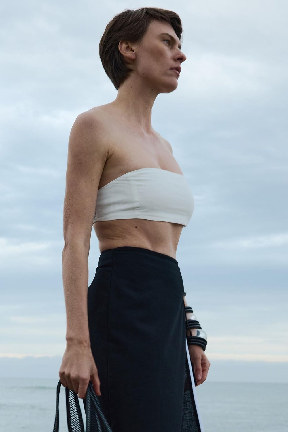 Ekru Melia Keten Bra