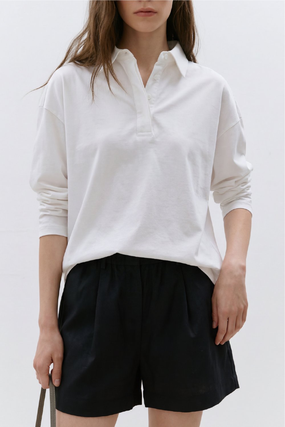 Oversized Polo Collar T-Shirt