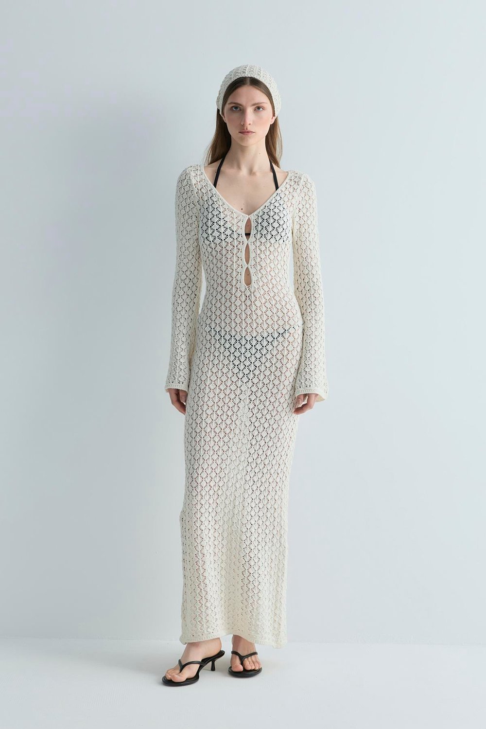 Ekru Sienna Ajurlu Fular