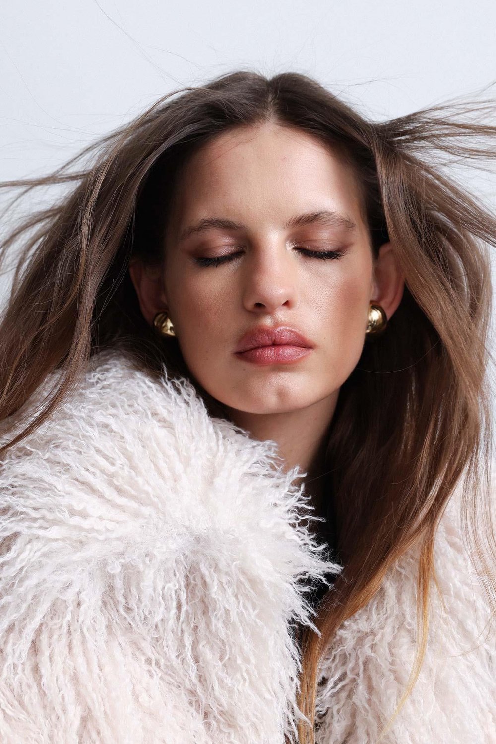 Ekru Suzie Suni Kürk Ceket