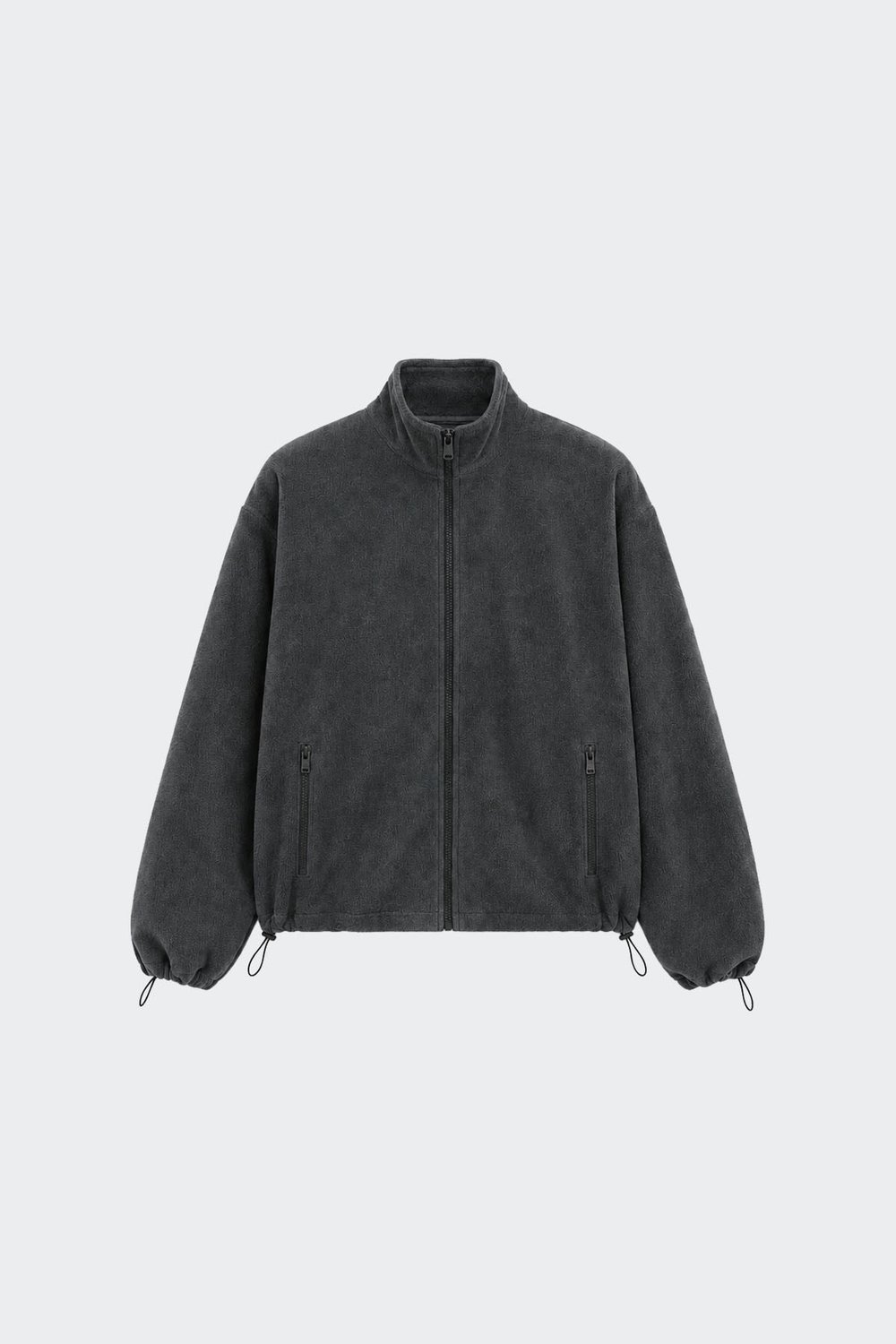 Füme Anu Oversize Fermuarlı Polar Hırka