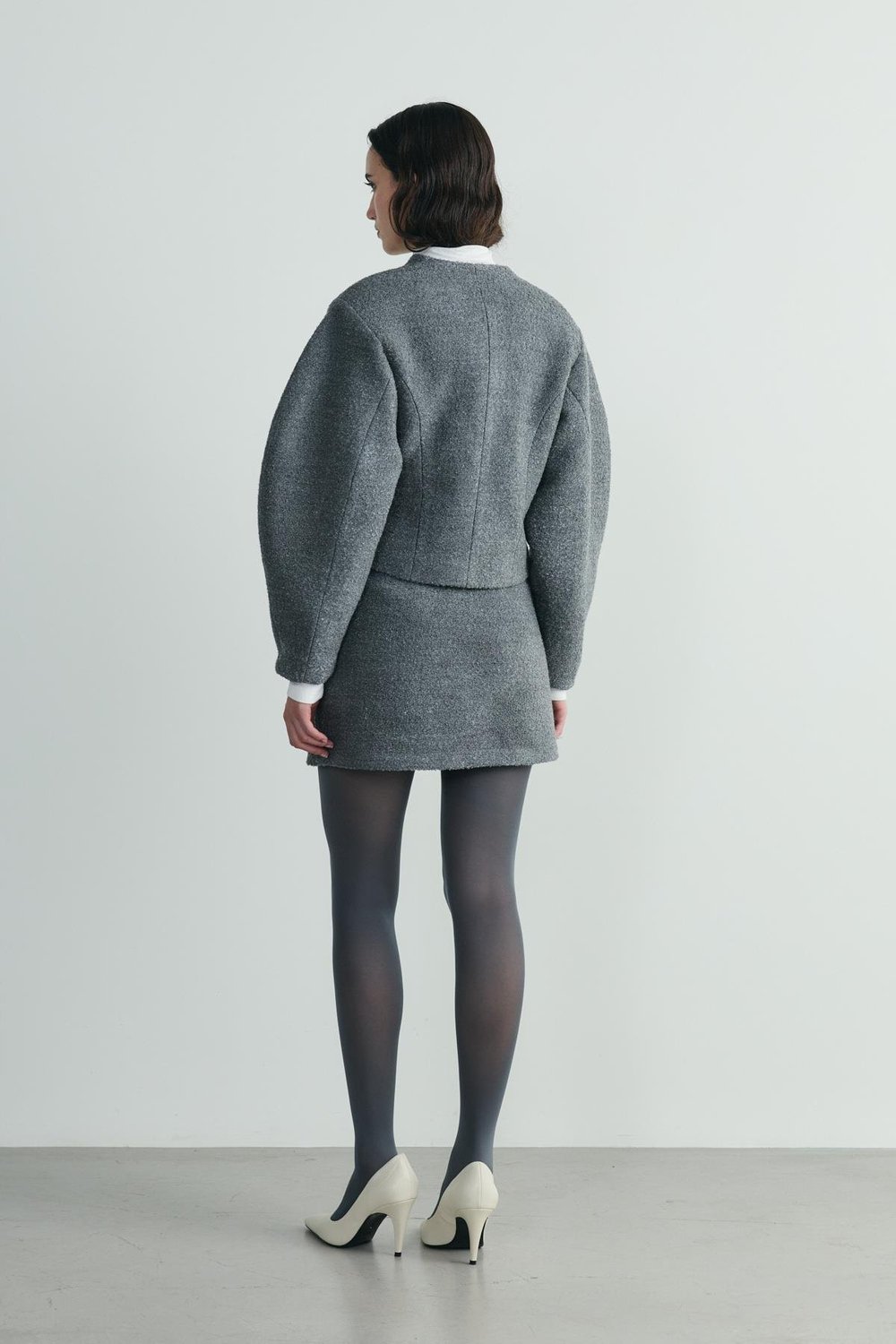 Füme Gigi Belden Oturtmalı Ceket