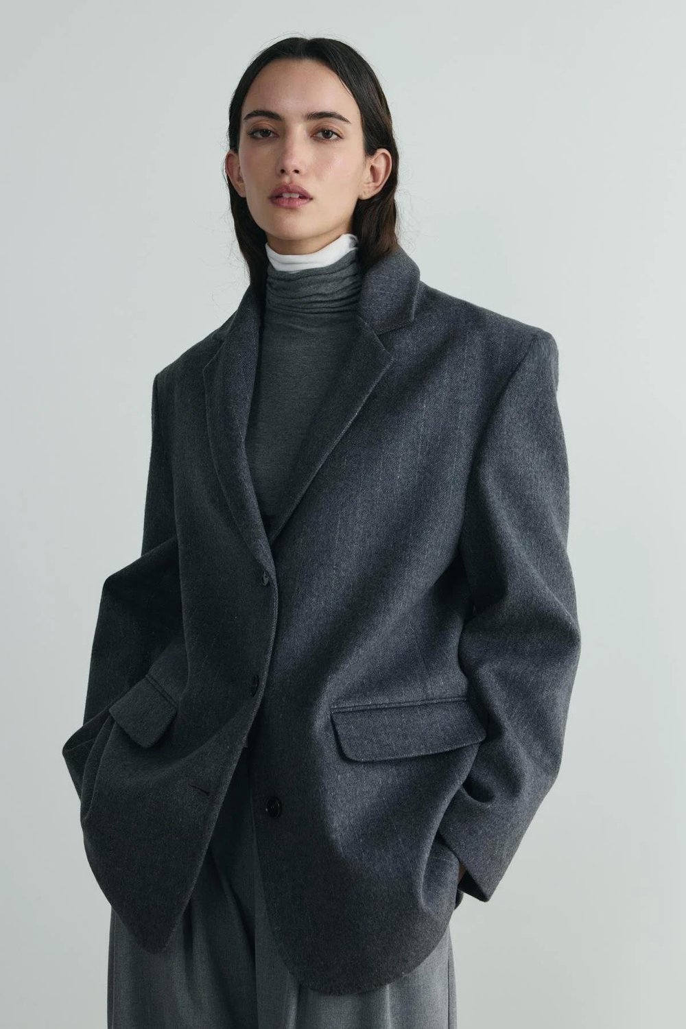 Füme Gina Kaşe Blazer Ceket