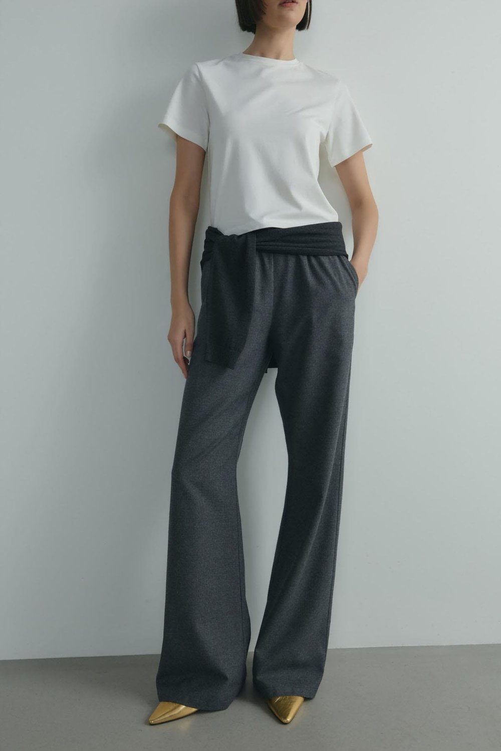 Füme Jilly Lastikli Klasik Pantolon