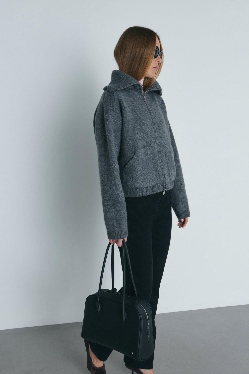 Jodie Zip-up Knit Cardigan