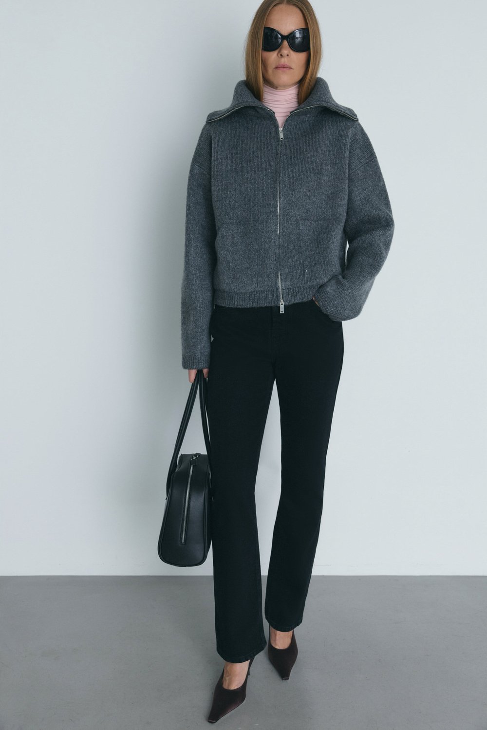 Jodie Zip-up Knit Cardigan