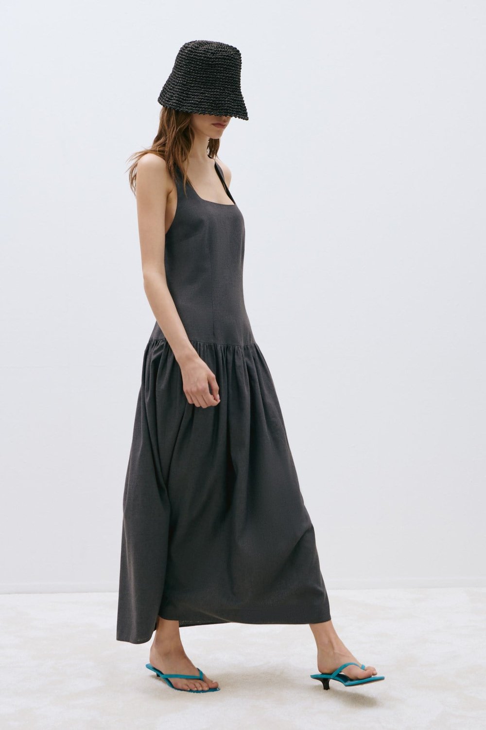 Josie Cross-Strap Linen Dress
