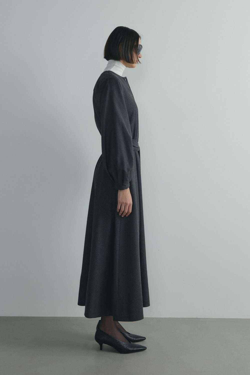 Füme Kaia Düğmeli Maxi Elbise