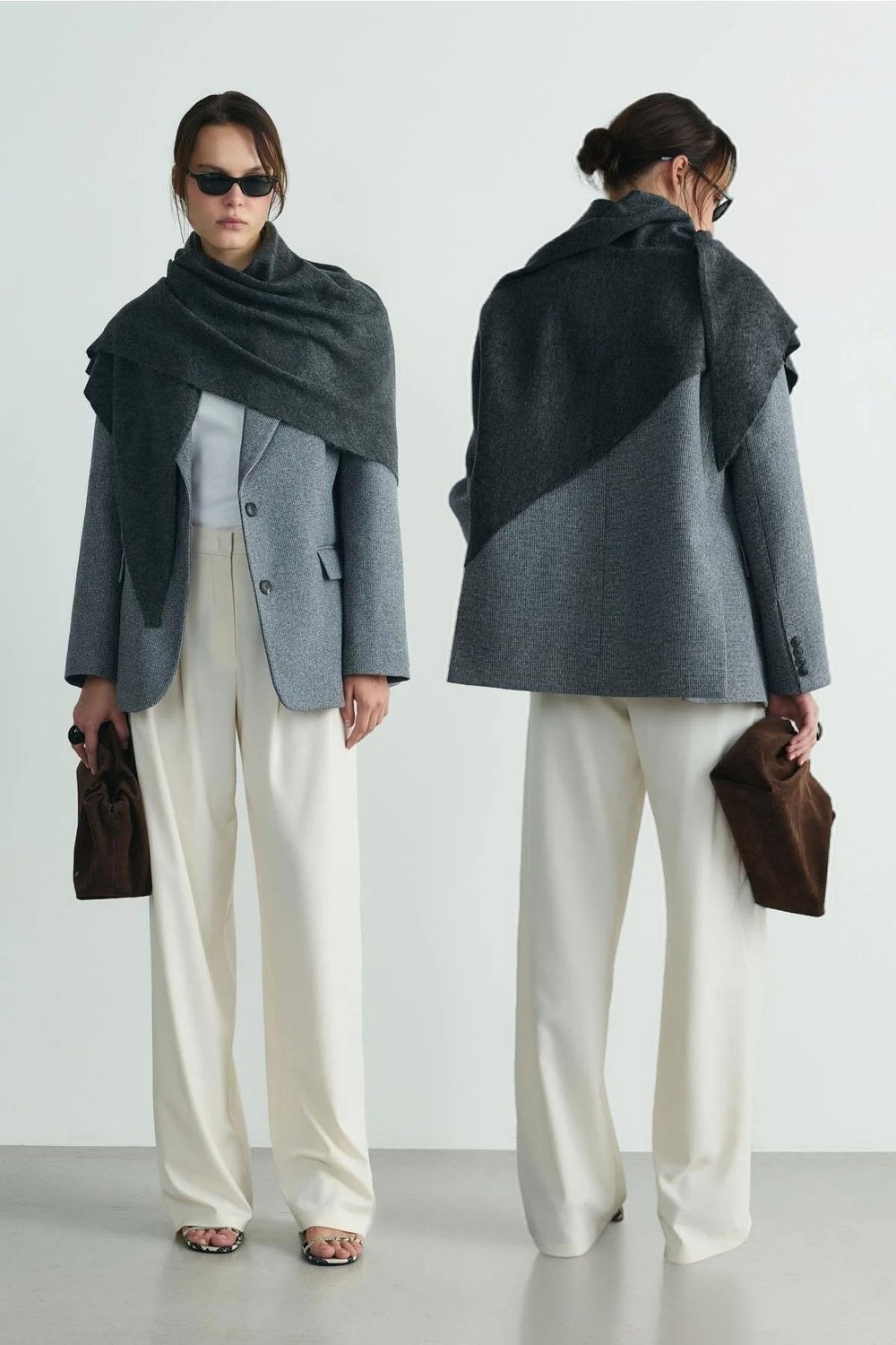 Füme Maskülen Kaşe Blazer Ceket