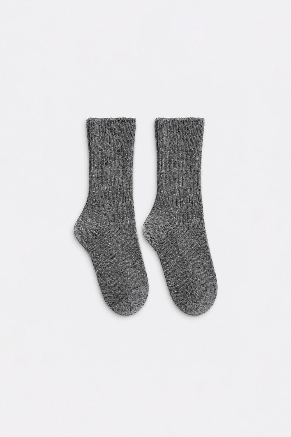 Wool Blend Ribbed Socks