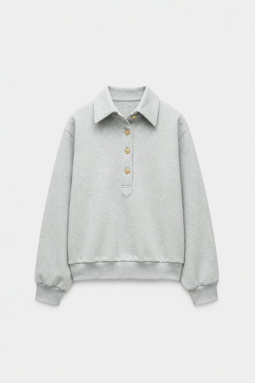 Mimi Sweatshirt With Gold Buttoned