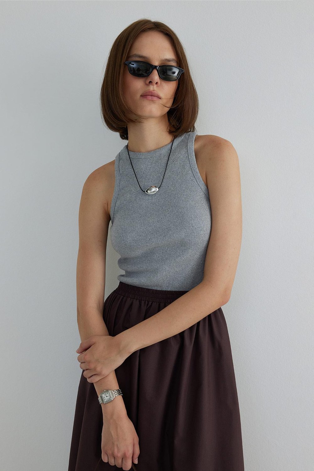 Oli Crew Neck Ribbed Top