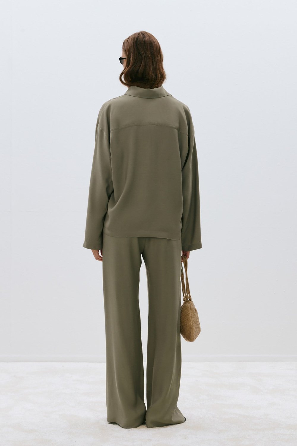 Alessa Polo Neck Tencel Blouse