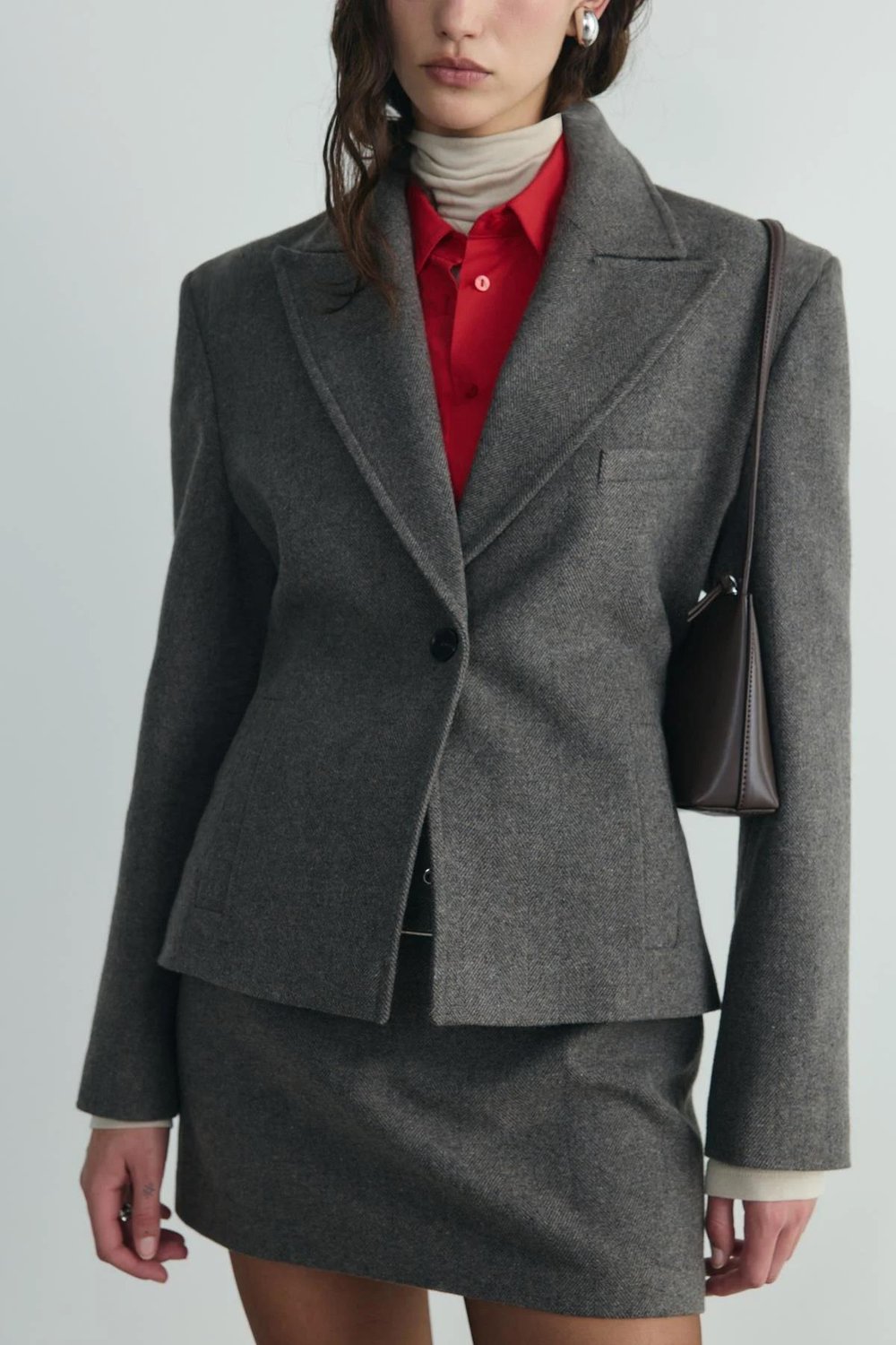 Kahverengi Blair Vatkalı Kaşe Ceket