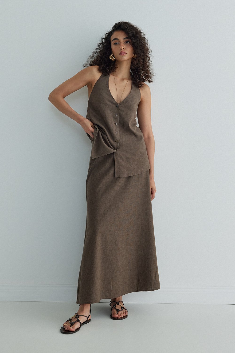 Serena Flared Midi Skirt