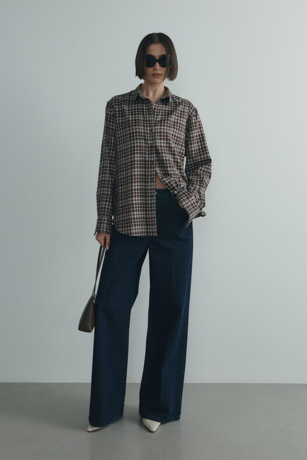 Kahverengi Slone Ekose Gömlek