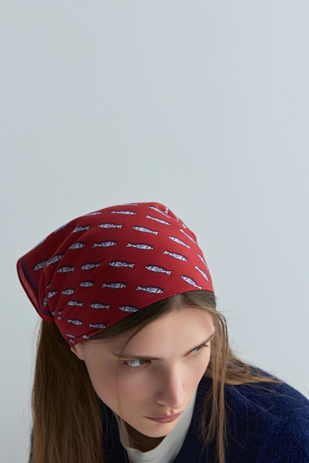 Kırmızı Balu Desenli Fular