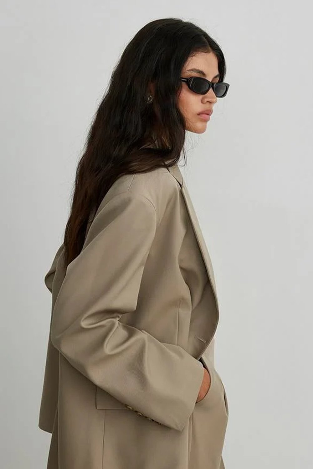 Koyu Haki Maskülen Blazer Ceket