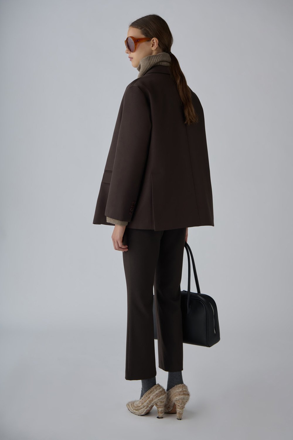 Koyu Kahve Maskülen Blazer Ceket