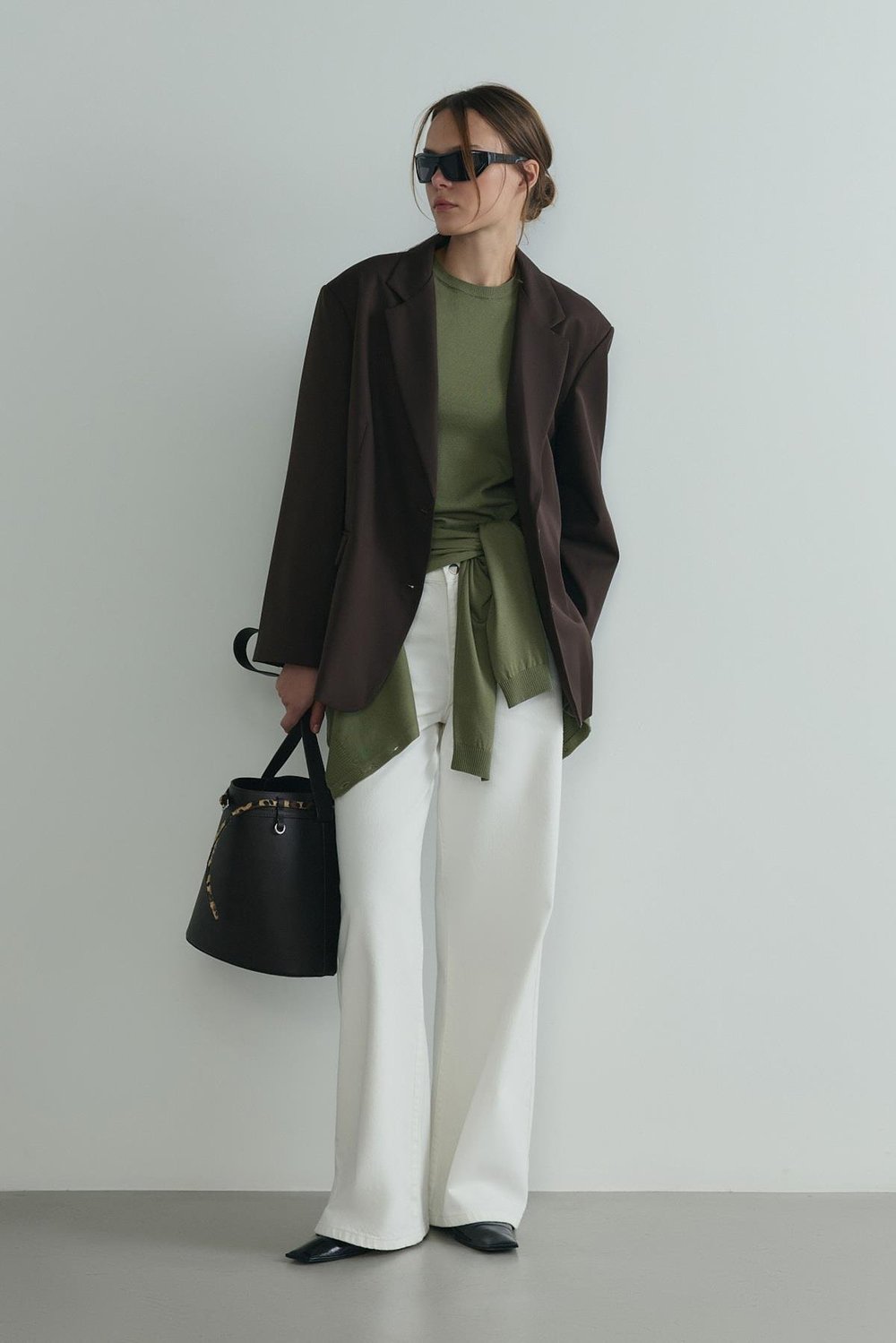 Koyu Kahve Maskülen Blazer Ceket