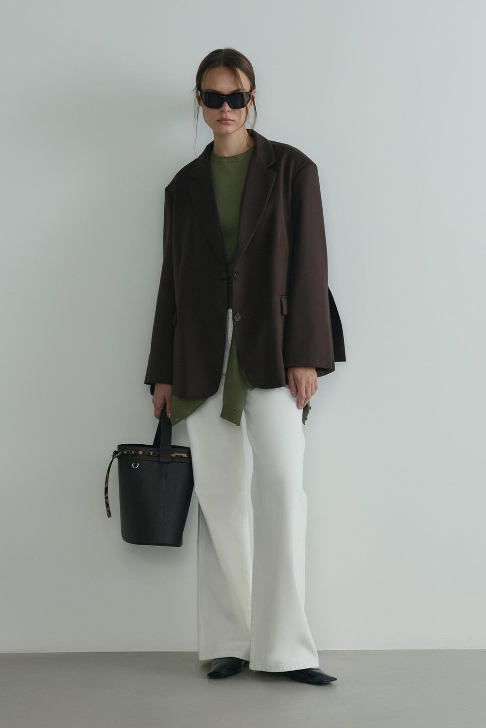 Koyu Kahve Maskülen Blazer Ceket