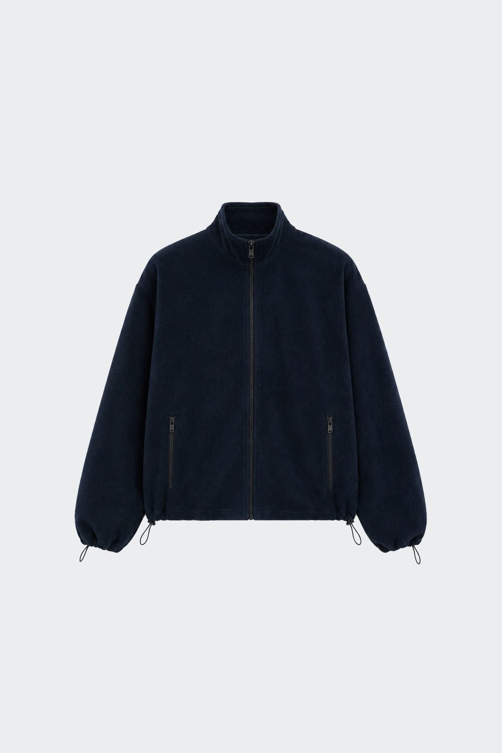 Lacivert Anu Oversize Fermuarlı Polar Hırka