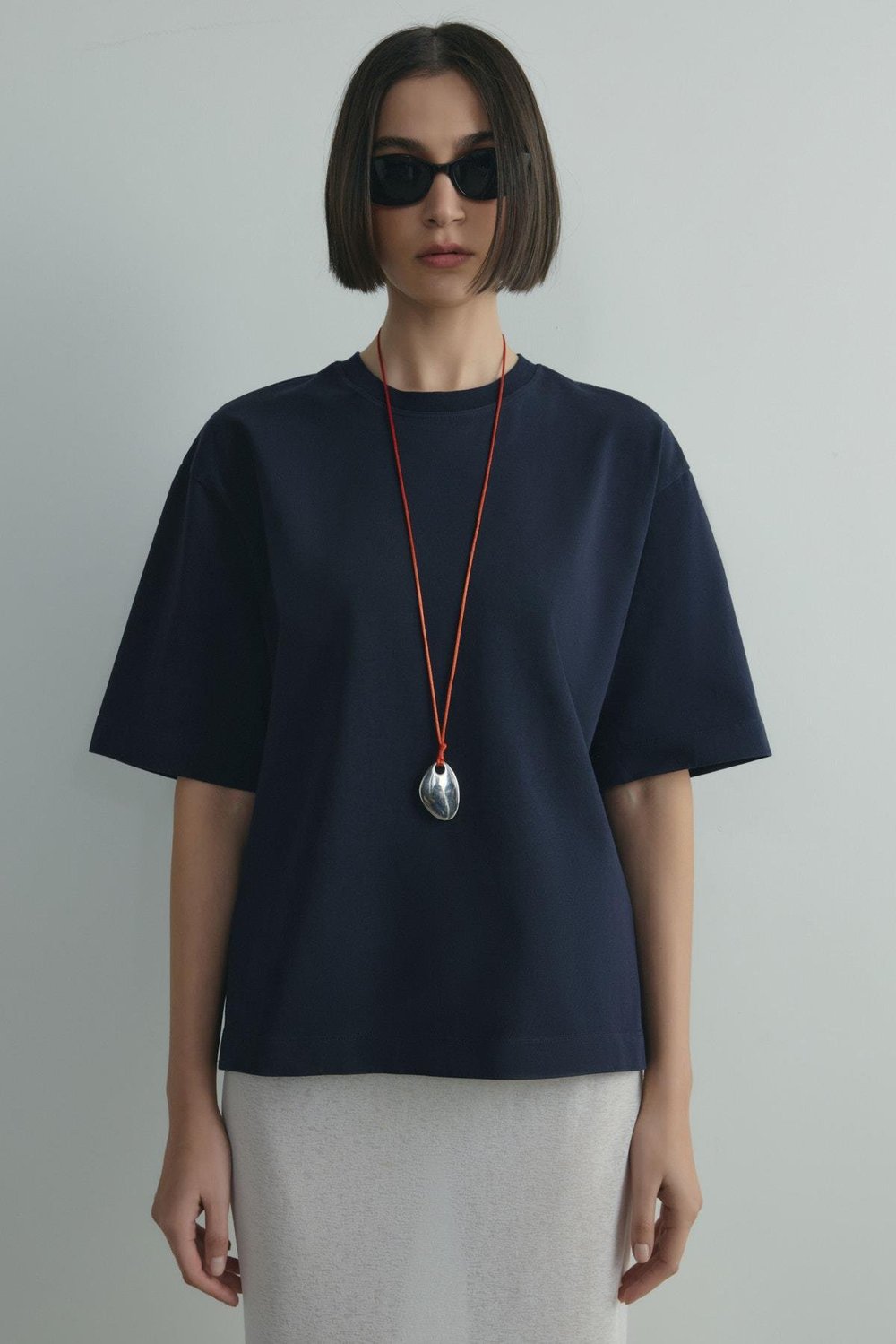 Lacivert Nox Oversize Tişört