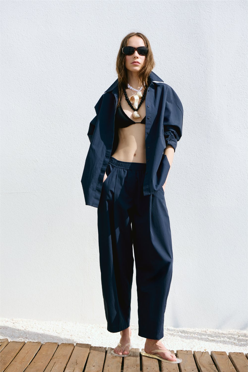 Raya Washed Poplin Trousers