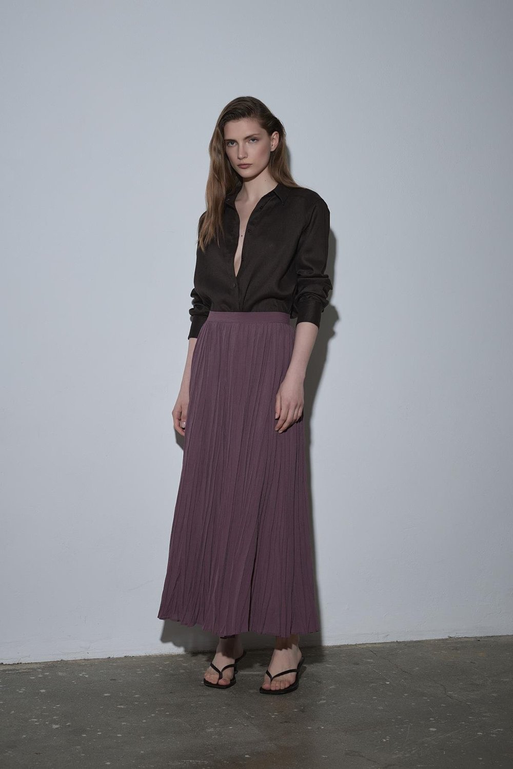 Mürdüm Rose Piliseli Etek