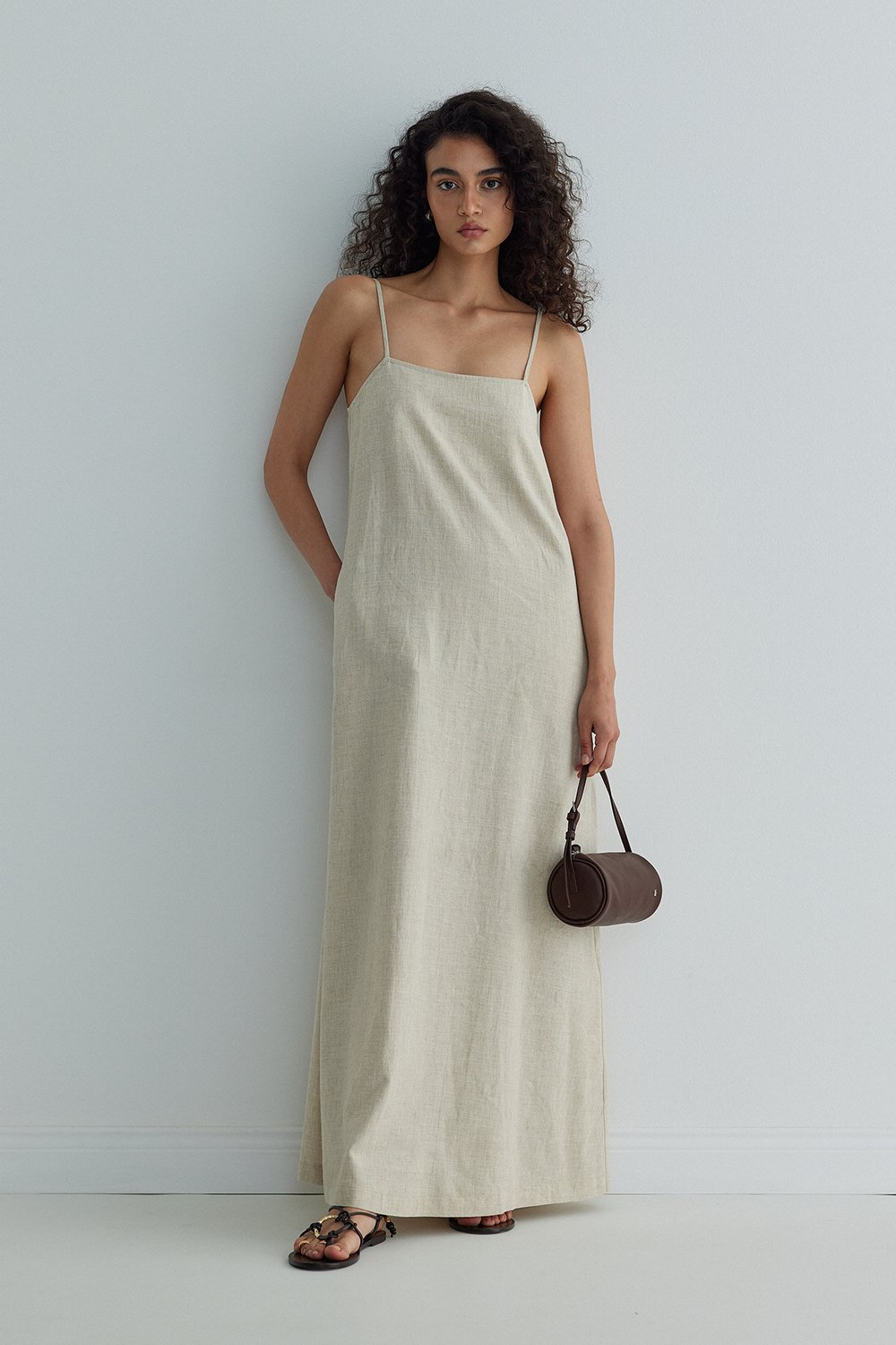 Nice Strappy Linen Pinafore