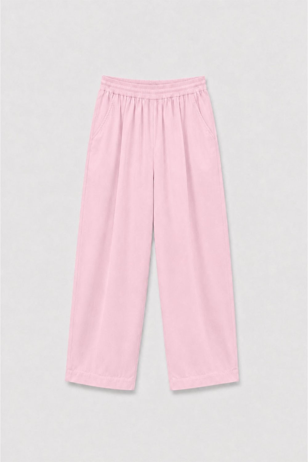 Pembe Raya Yıkamalı Poplin Pantolon