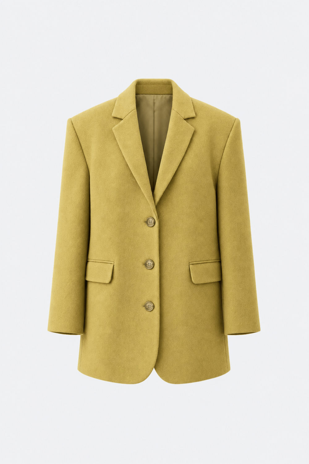 Sarı Gina Kaşe Blazer Ceket