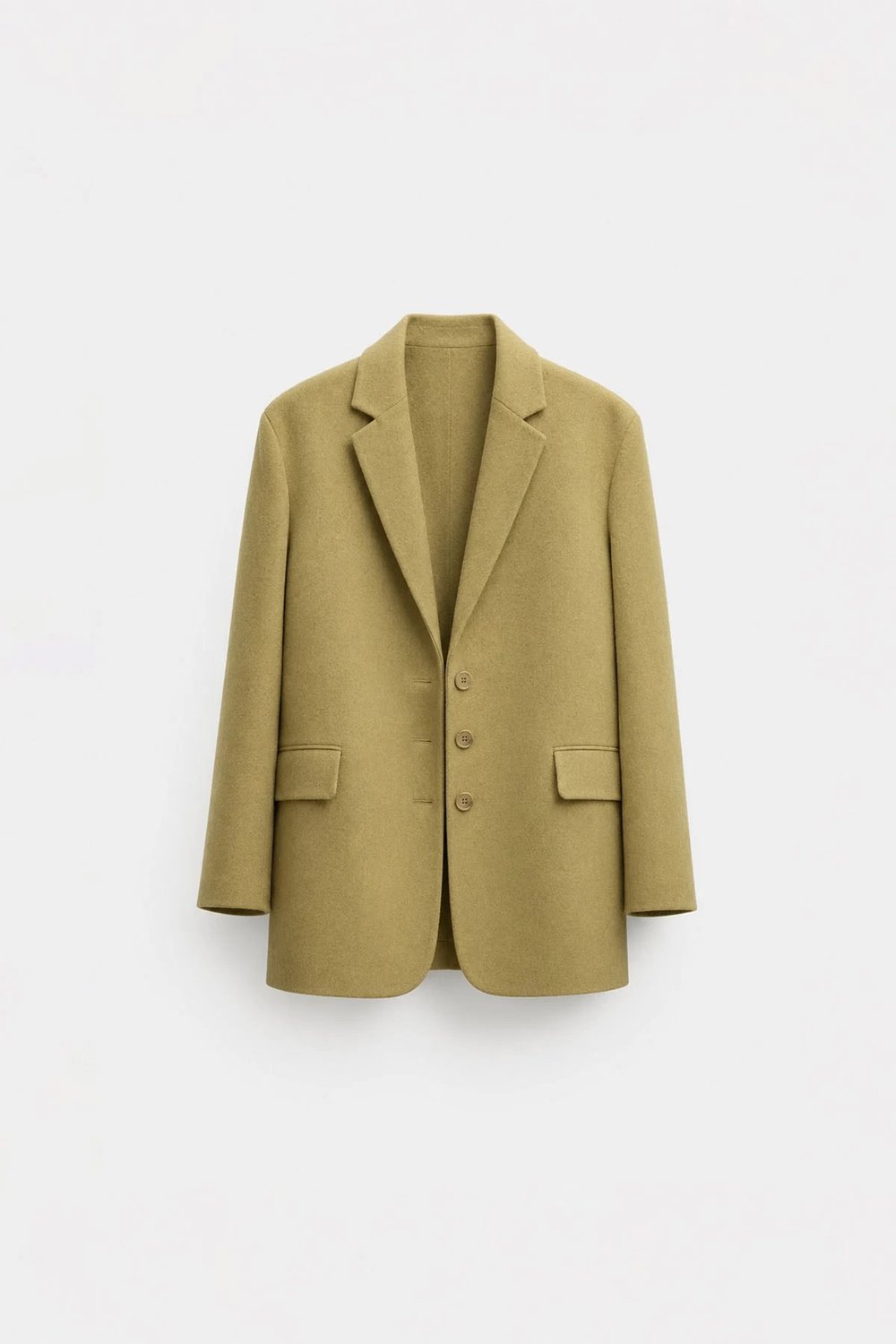 Sarı Gina Kaşe Blazer Ceket