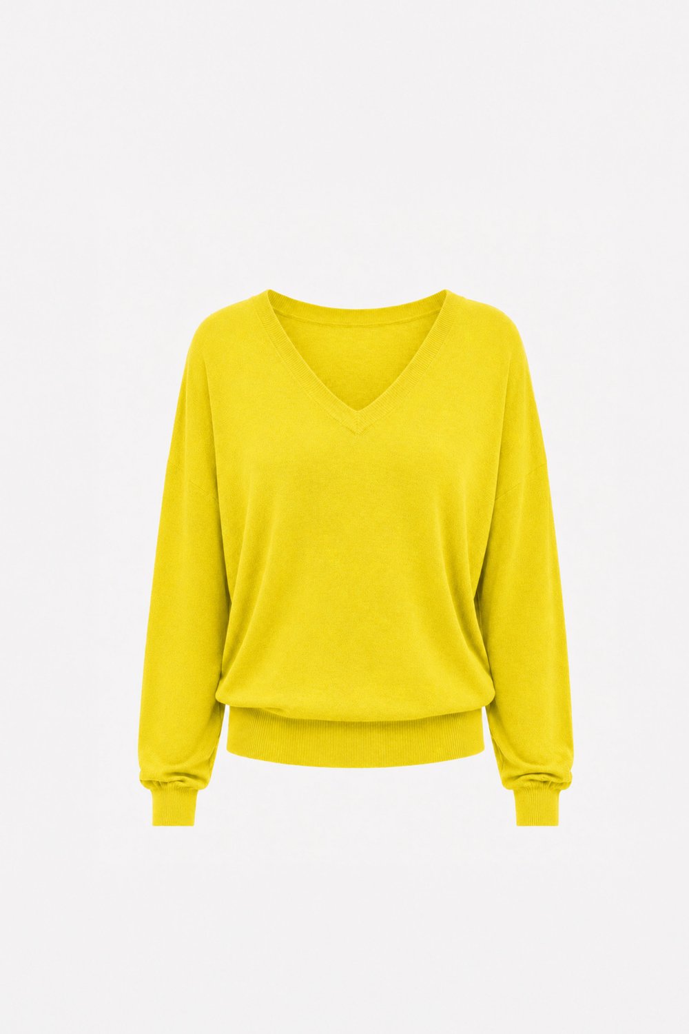 V-Neck Fine-Knit Sweater
