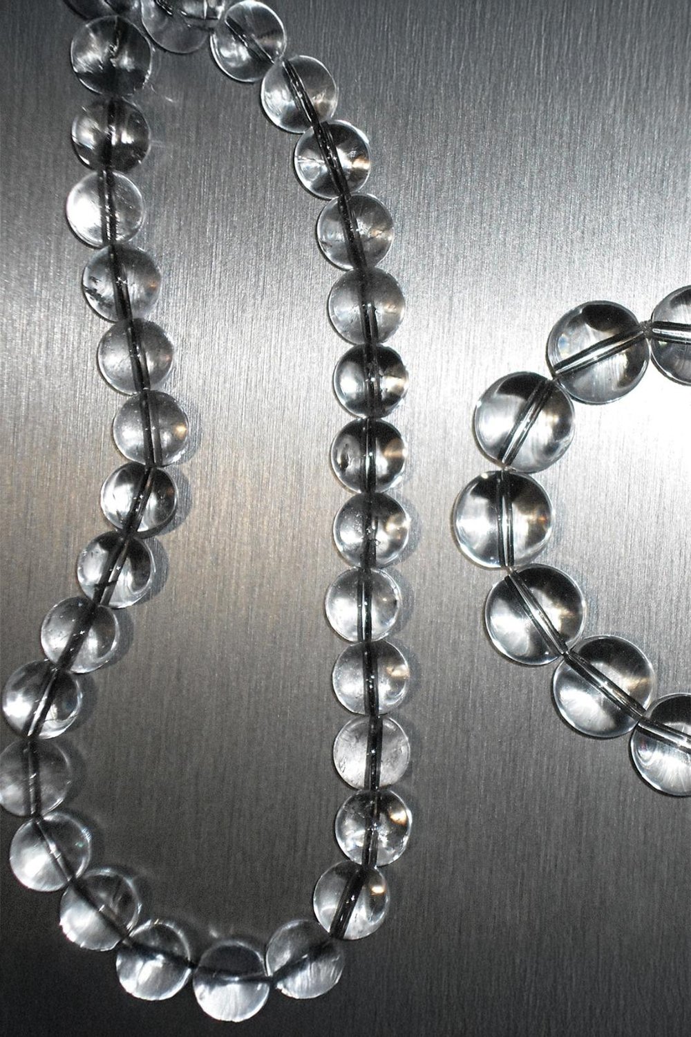 Şeffaf Mau Cam Boncuk Kolye