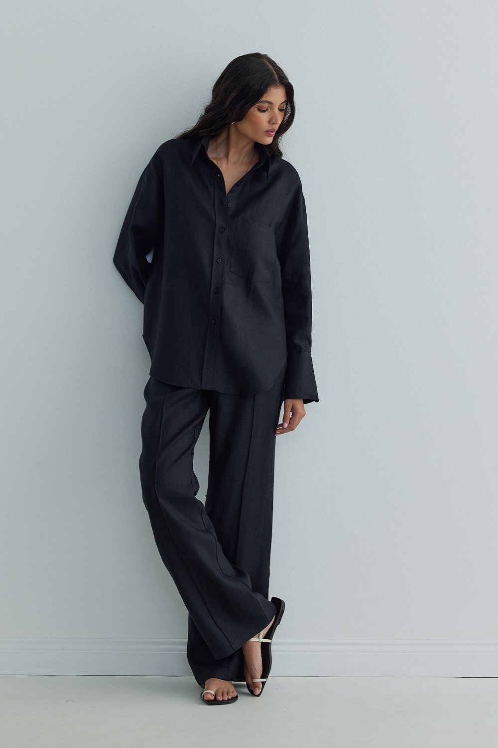 Tina Linen Basic Shirt