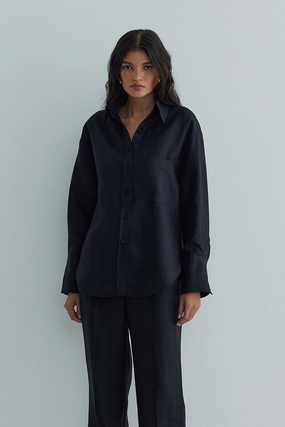 Tina Linen Basic Shirt