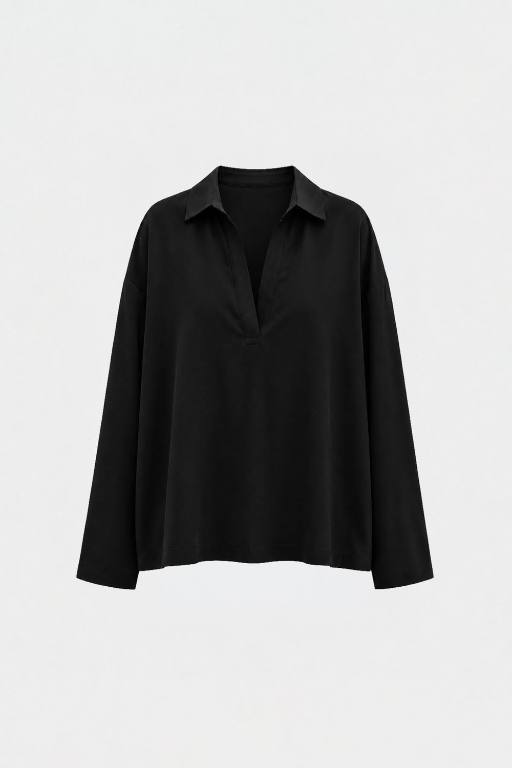 Alessa Polo Neck Tencel Blouse