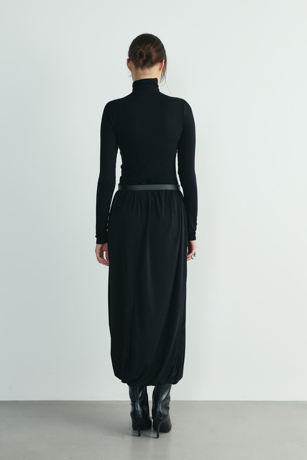 Siyah Emma Balon Midi Etek
