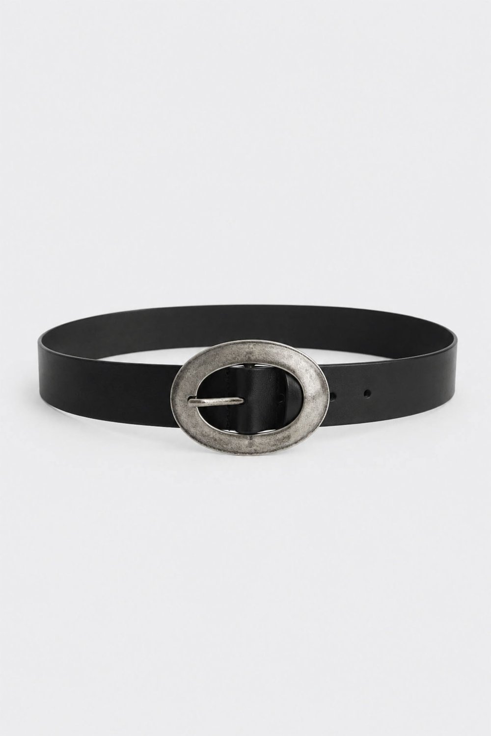 Vintage Metal Oval Buckle Belt