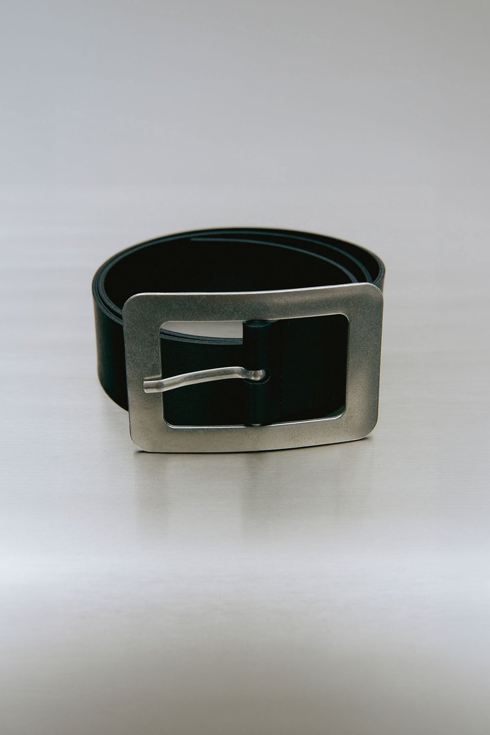 Square Distressed Buckle Belt