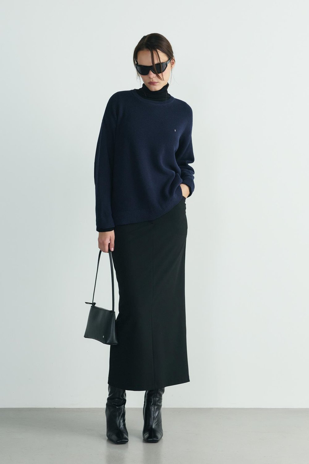 Siyah Ivy Deri Çanta